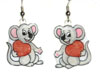valentine's day mouse earrings